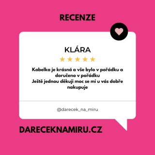 Děkujeme za krásnou recenzi 😍 DEJ FOLLOW NAŠEMU PROFILU a sleduj více že zákulisí 👉 #recenze #rewiew #shop #kabelka...